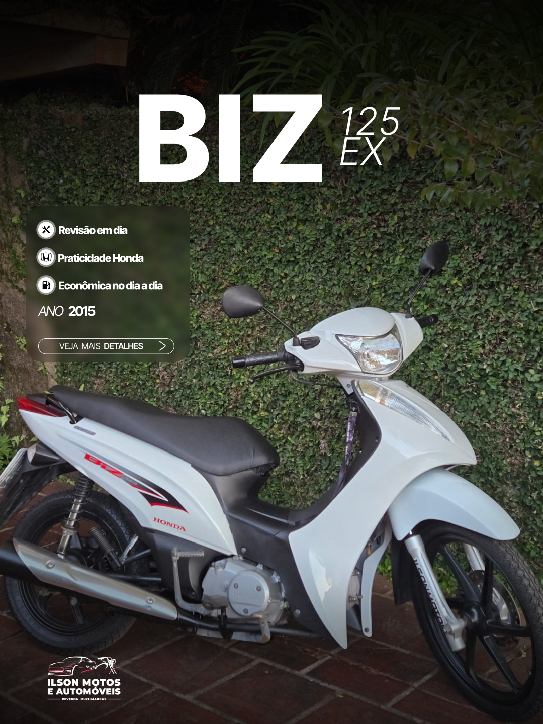 HONDA/BIZ 125 EX ANO 2015