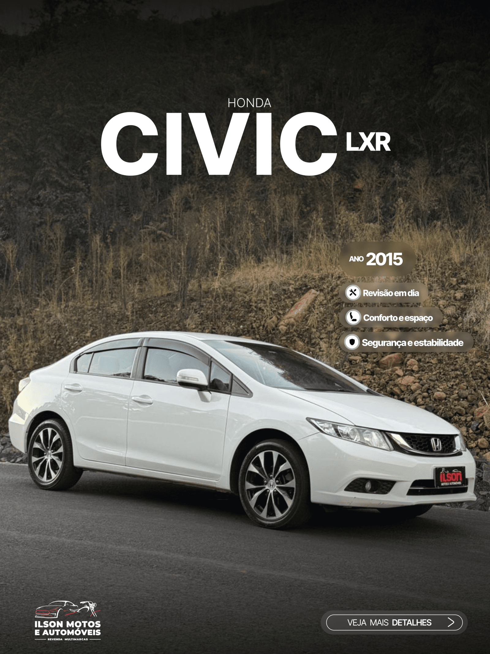 HONDA/CIVIC LXR ANO 2015