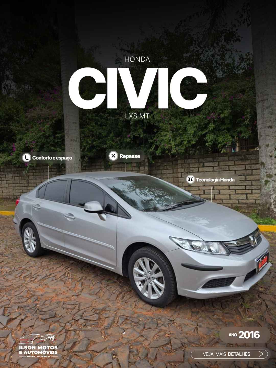 HONDA/CIVIC LXS MT ANO 2016