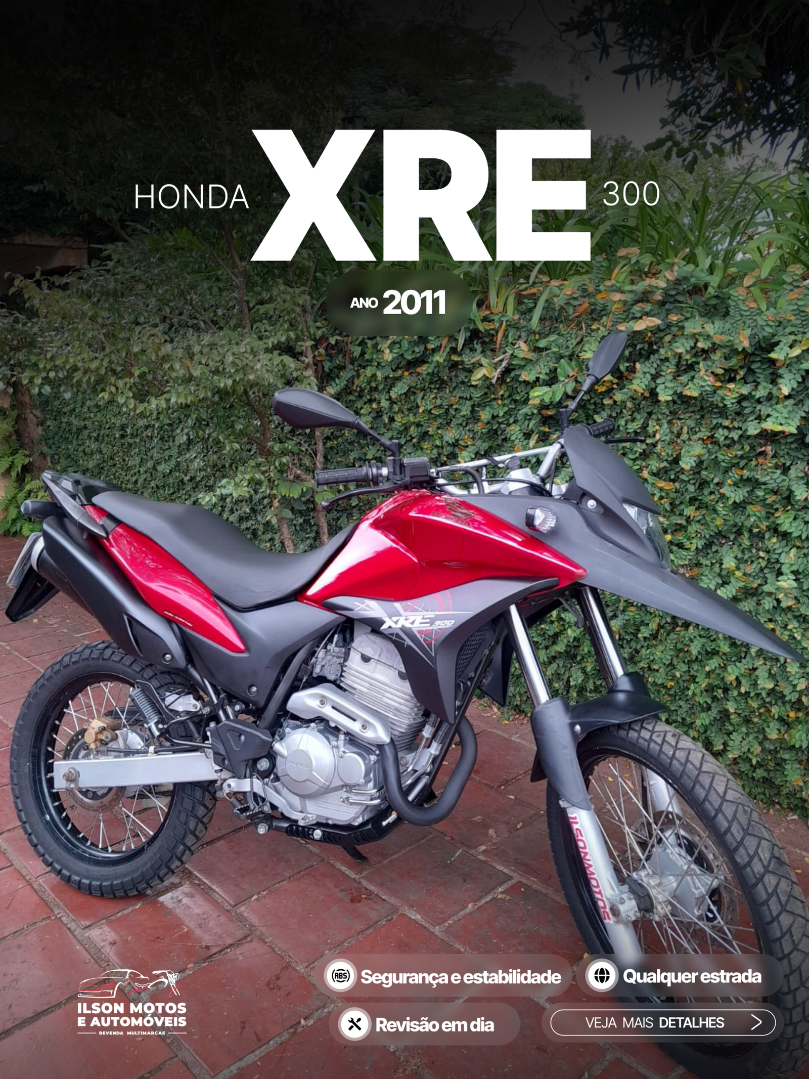 HONDA/XRE 300 ANO 2011