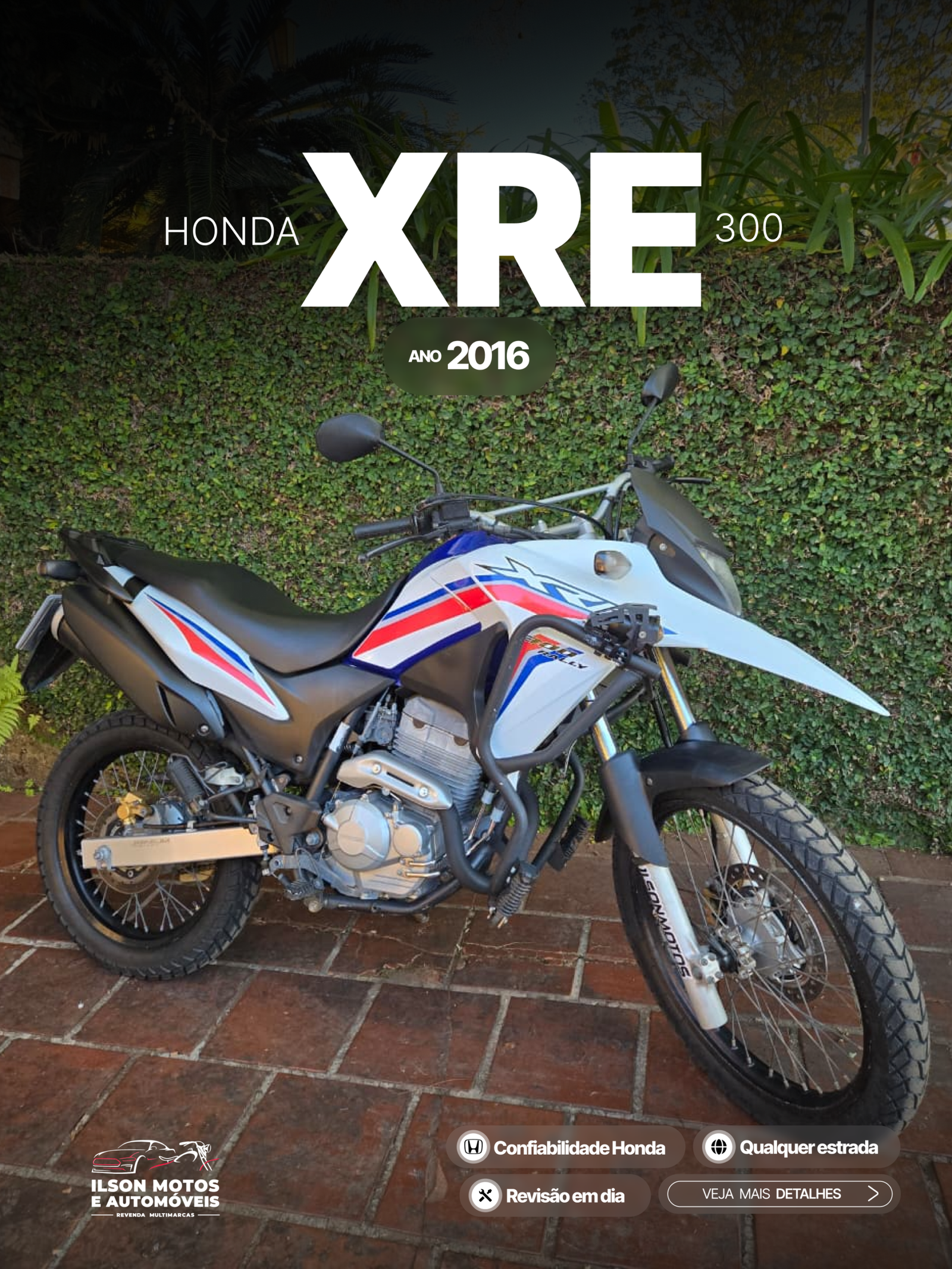 HONDA/XRE 300 ANO 2016