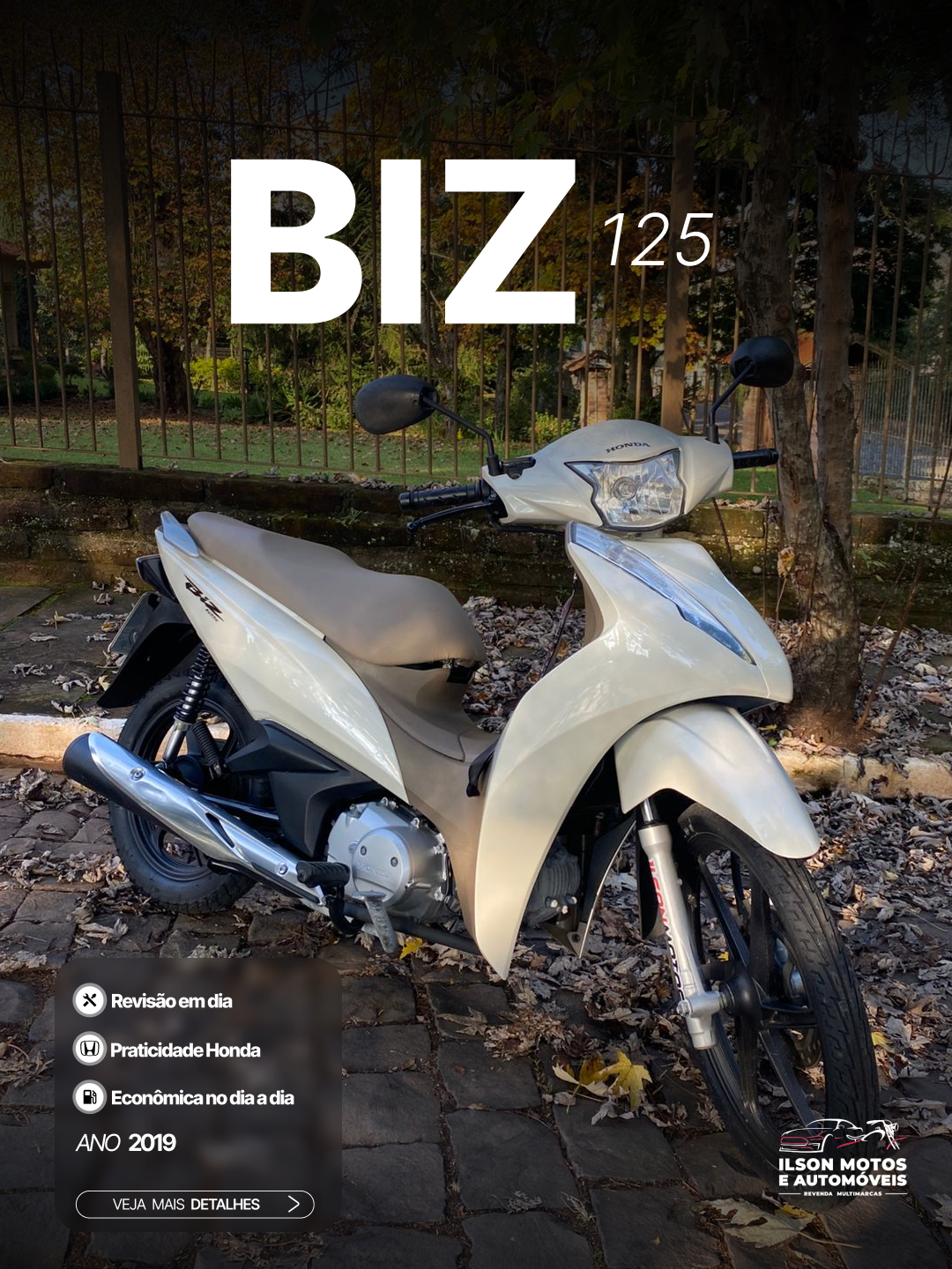 HONDA/BIZ 125 ANO 2019