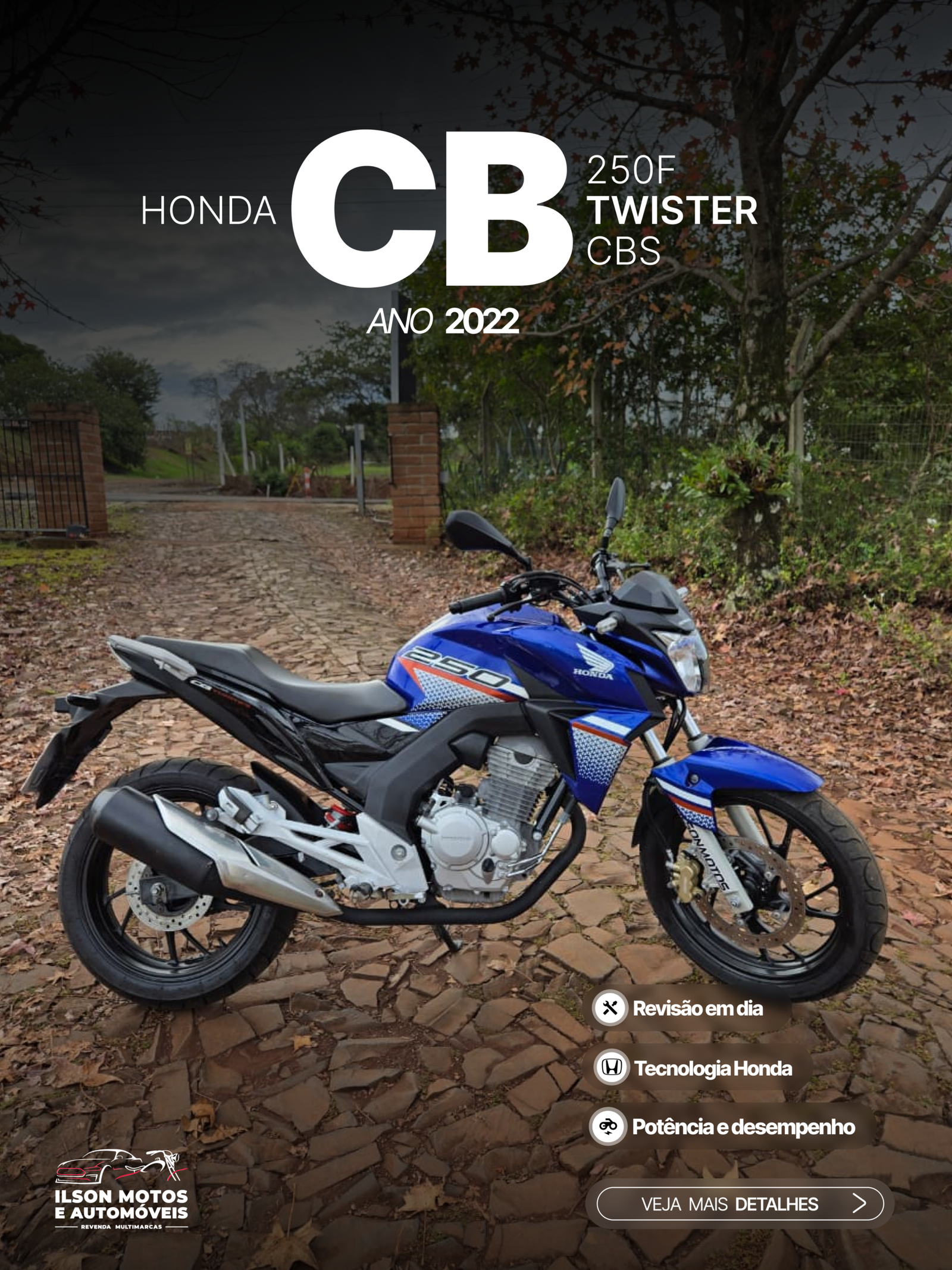 HONDA/CB250F TWISTER CBS ANO 2022