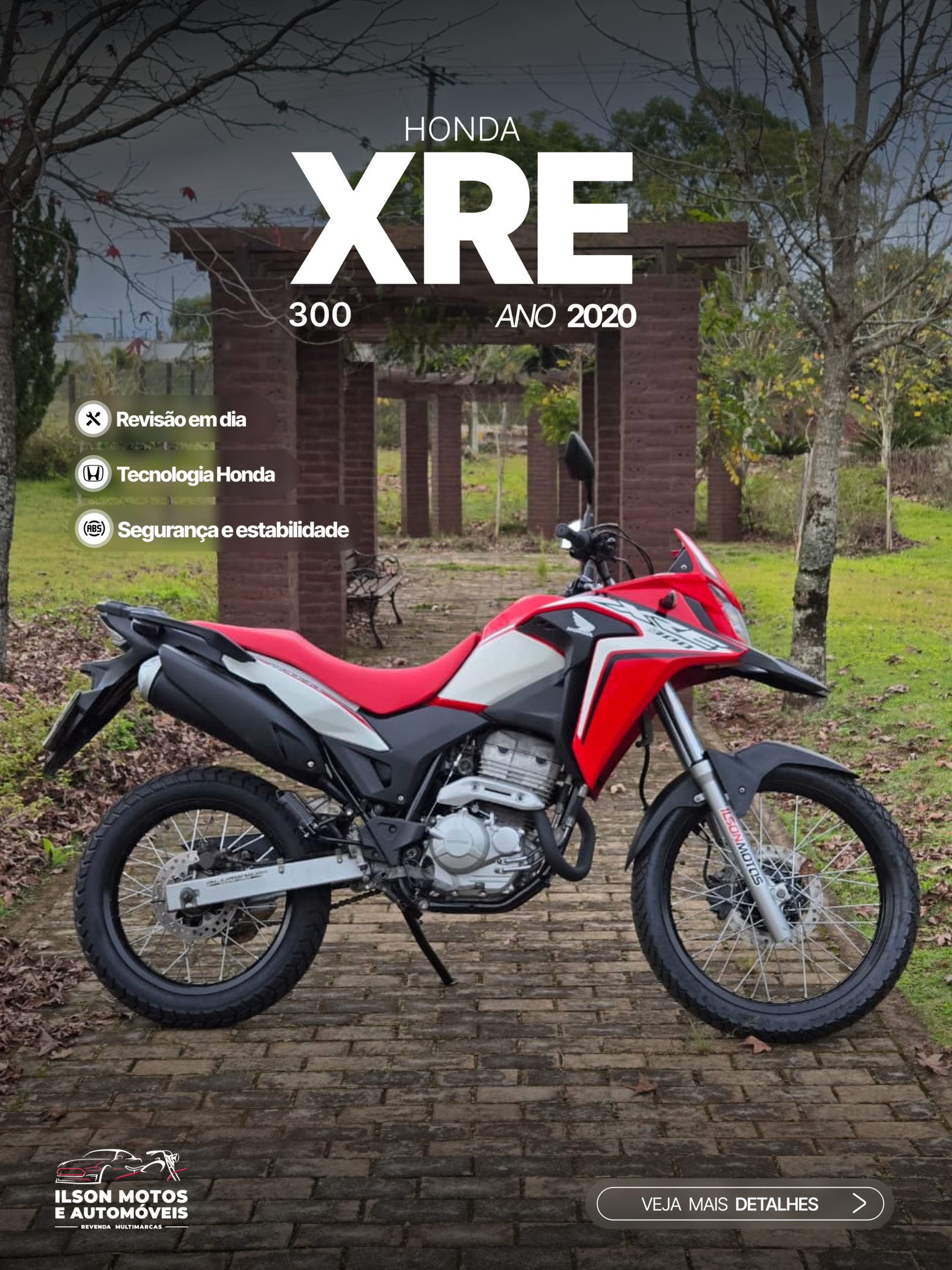 HONDA/XRE 300 ABS ANO 2020