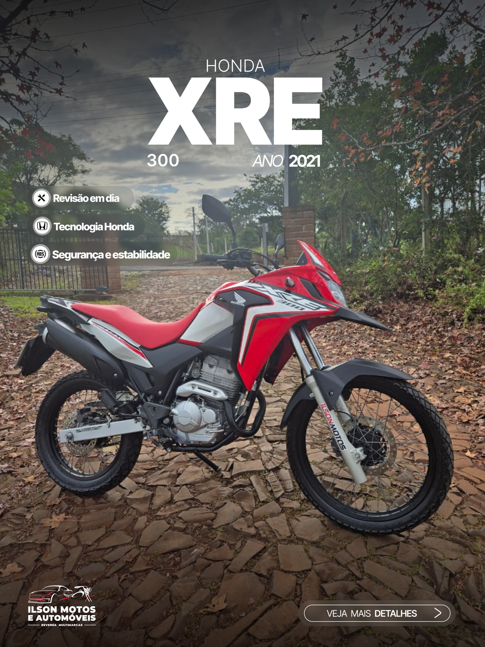 HONDA/XRE 300 ANO 2021