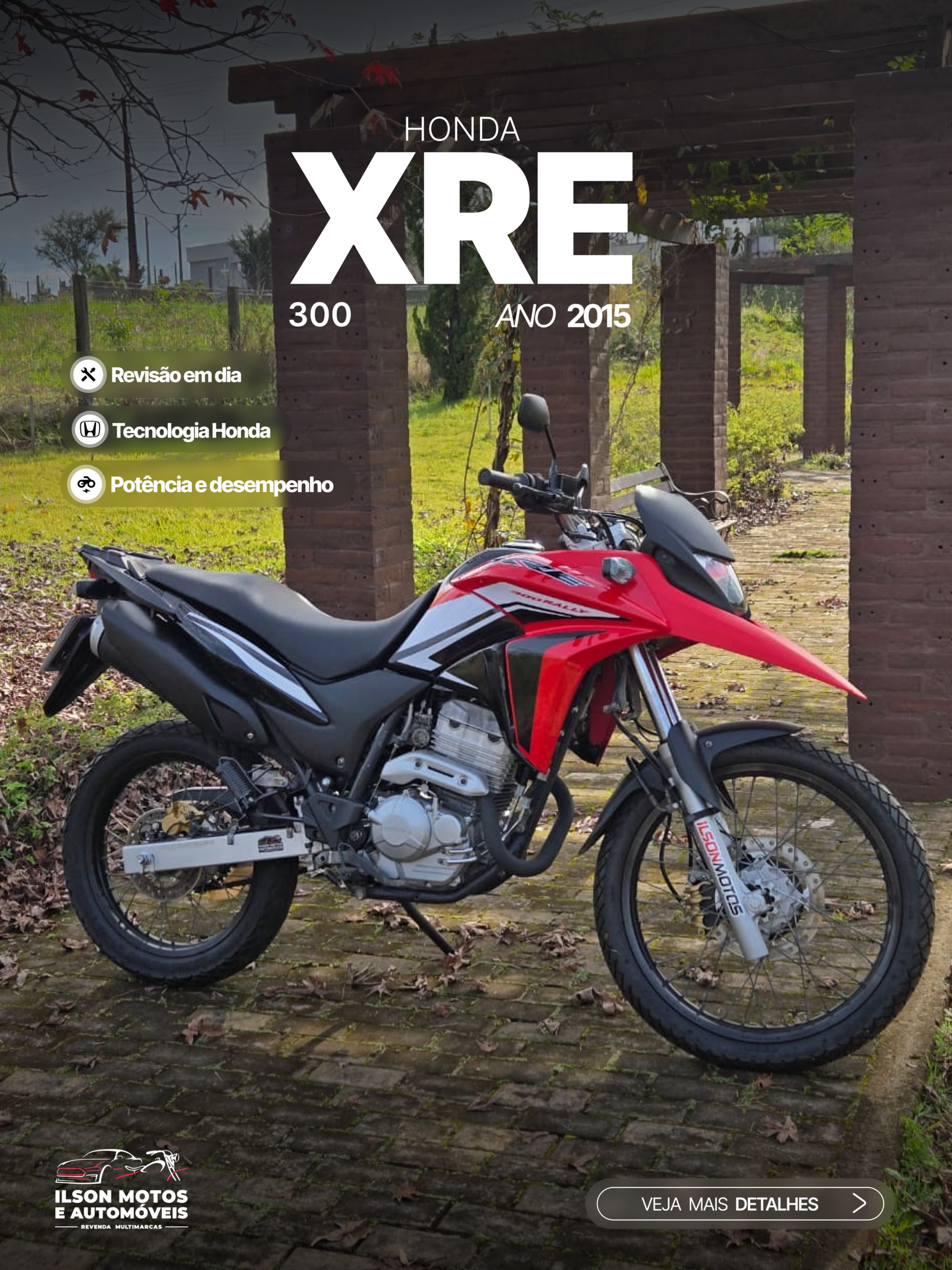 HONDA/XRE 300 ANO 2015