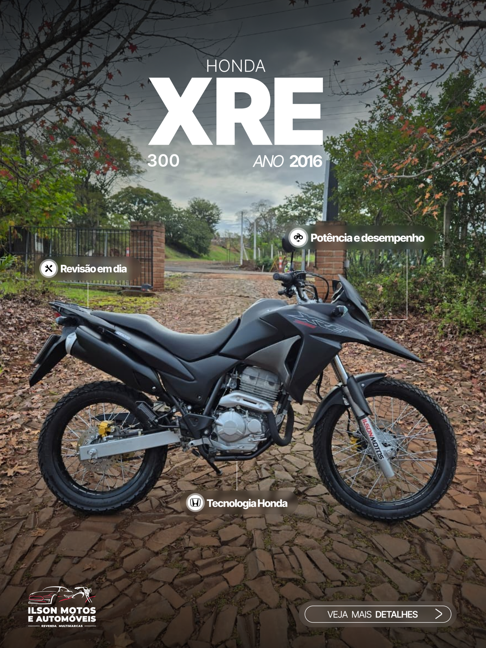 HONDA/XRE 300 ANO 2016
