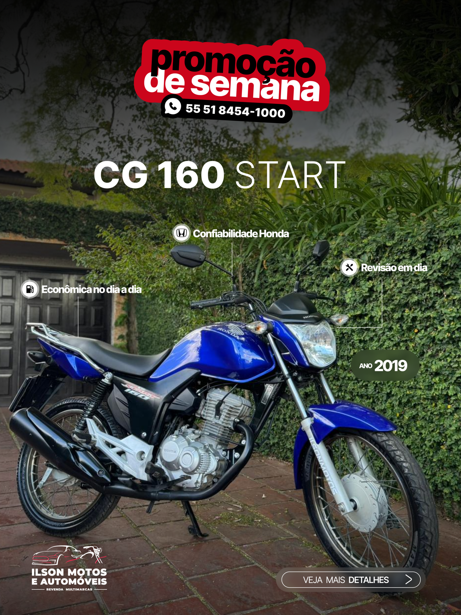 HONDA/CG 160 START ANO 2019