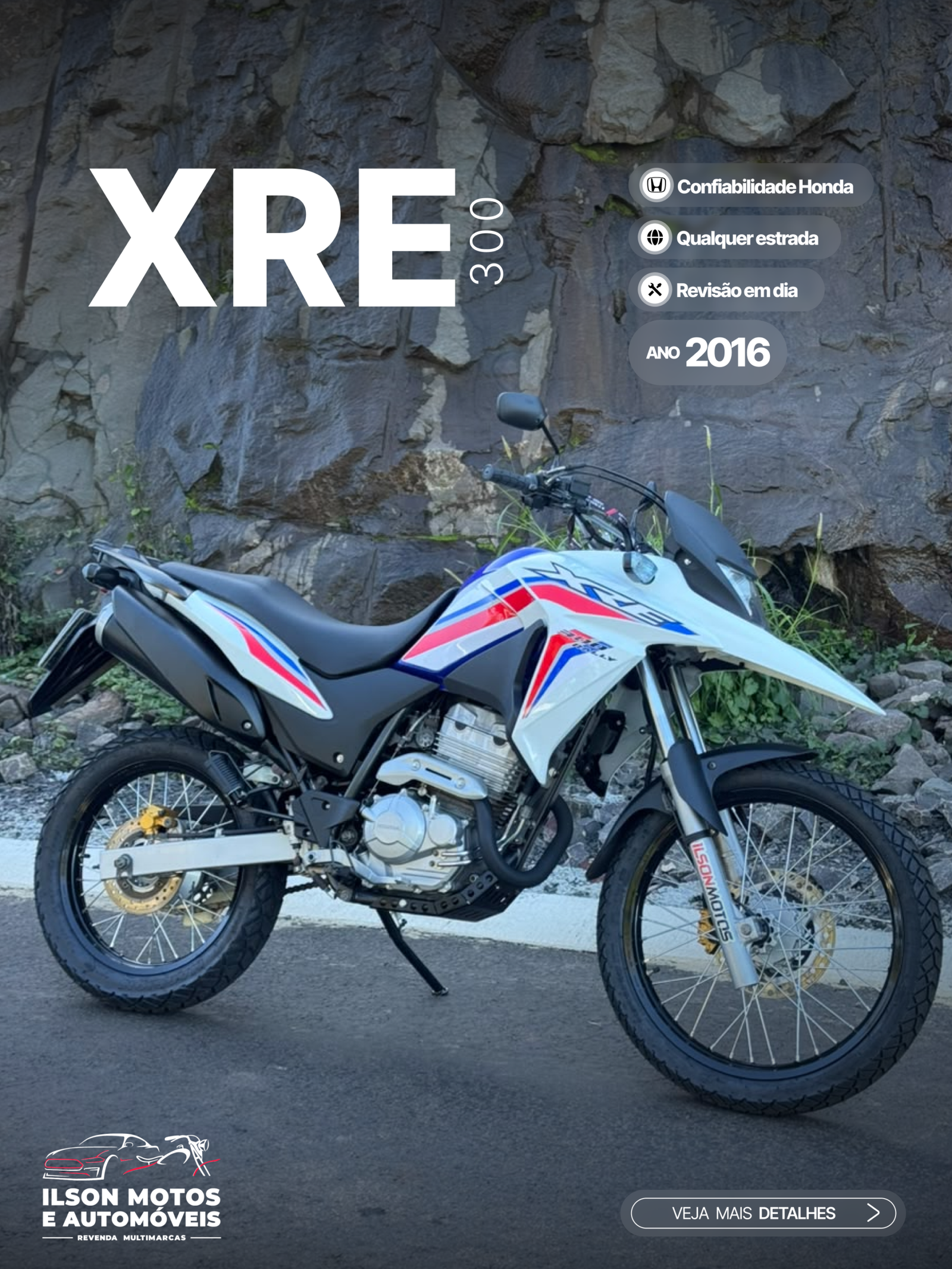 HONDA/XRE 300 ANO 2016