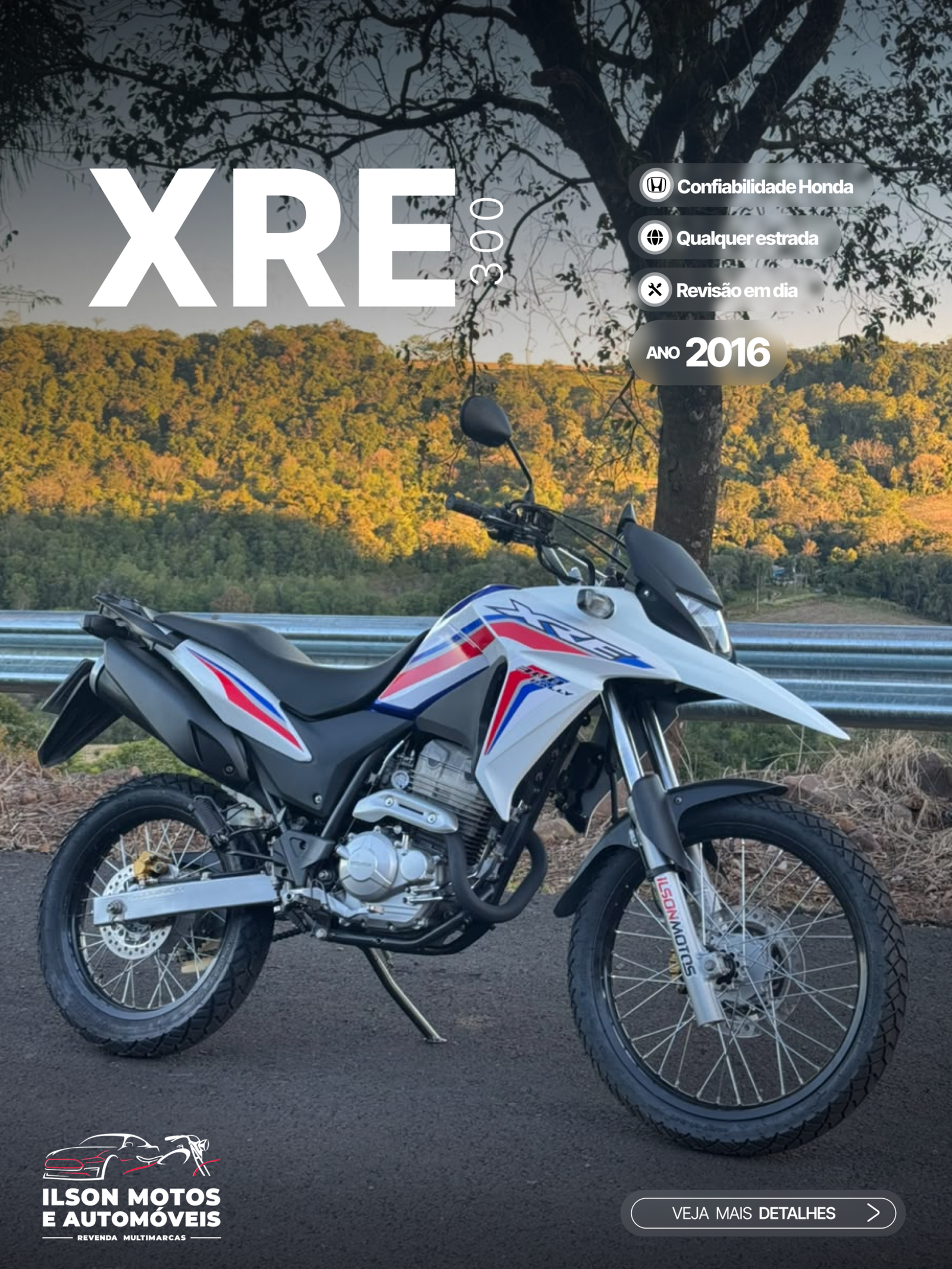 HONDA/XRE 300 ANO 2016